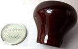 UP Dash Control Knob Wiper Washer 1" Silver Glossy Sticker Wood Knob #23565 Each