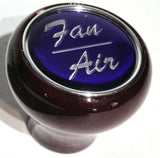 UP Dash Control Knob Fan Air 1" Purple Glossy Sticker Wood Knob #23539 Each