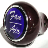 UP Dash Control Knob Fan Air 1" Purple Glossy Sticker Wood Knob #23539 Each