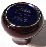 UP Dash Control Knob Fan Air 1" Purple Glossy Sticker Wood Knob #23539 Each