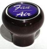UP Dash Control Knob Fan Air 1" Purple Glossy Sticker Wood Knob #23539 Each