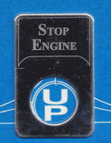 UP Indicator Light Plate Stop Engine for Kenworth Stainless Steel Etched #48330