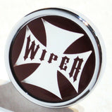 UP Wiper Control Knob Chrome Aluminum w/ Red Maltese Cross Sticker #23628