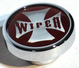 UP Wiper Control Knob Chrome Aluminum w/ Red Maltese Cross Sticker #23628