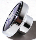 UP Washer Control Knob Chrome Aluminum w/ Purple Maltese Cross Sticker #23621