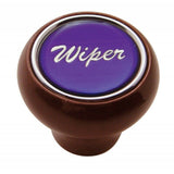 UP Dash Control Knob Wiper 1" Purple Glossy Sticker Wood Knob #23557 Each