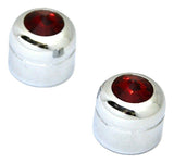 GG Screw Head Covers Red Jewel Plastic for 9/16" Head-Set Screw Mnt #95995 Pair