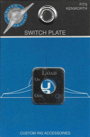 UP Switch Plate for Kenworth Load Lights Stainless Steel Etched Letters #48262