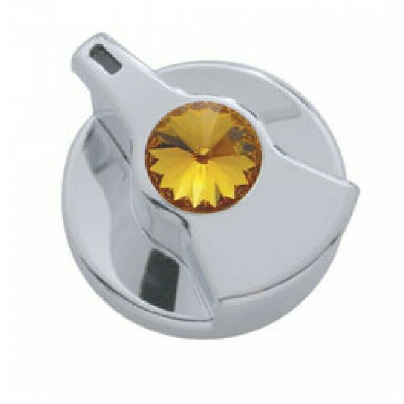 UP Engine Shutdown Timer Knob for Peterbilt Amber Jewel Chrome Plastic #41257