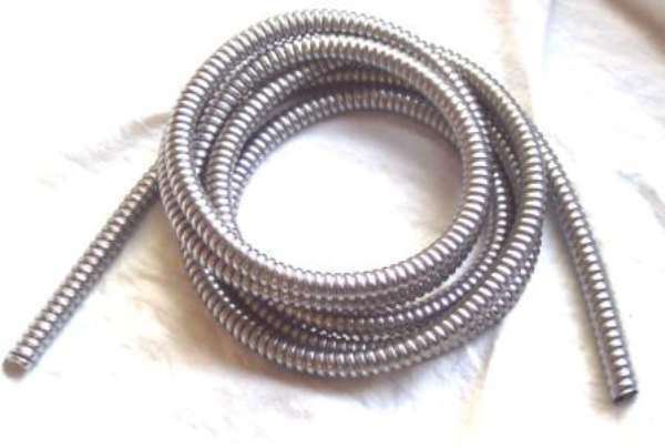 GG Flexible Wire Loom 1/2" I.D. 120" Long Stainless Steel #85012 Each