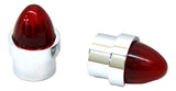 Bumper Guide Top for 1" Pipe Plastic Red Lens Chrome Aluminum Base GG#94765 Pair