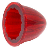 Bumper Guide Top for 1" Pipe Plastic Red Lens Chrome Aluminum Base GG#94765 Pair