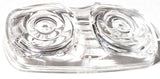 light lens(2) clear double bubble tiger eye marker light lens 4x2 for Kenworth