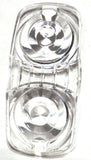 light lens(2) clear double bubble tiger eye marker light lens 4x2 for Kenworth