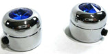 GG Nut & Bolt Head Covers for 9/16" O.D. Screw  Blue Jewel #95991 Pair