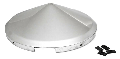 UP Front Hub Cap Chrome 4 Notches Cone Pointed Stainless 7/16" Lip #20146-Each