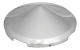 UP Front Hub Cap Chrome 4 Notches Cone Pointed Stainless 7/16" Lip #20146-Each