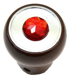 GG Dimmer Knob Rosewood Red Jewel Stainless Plaque Set Screw Mount #95655