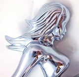 Hood Ornament Sitting Nude Lady for Flat Surface Hood Chrome 2 Stud Mnt GG#48410