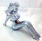 Hood Ornament Sitting Nude Lady for Flat Surface Hood Chrome 2 Stud Mnt GG#48410