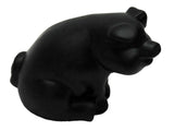 UP Hood Ornament Sitting Pig Matte Black w/ Base Pad 3 Studs 4 1/2" Tall #72047