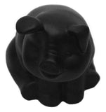 UP Hood Ornament Sitting Pig Matte Black w/ Base Pad 3 Studs 4 1/2" Tall #72047