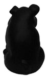UP Hood Ornament Sitting Pig Matte Black w/ Base Pad 3 Studs 4 1/2" Tall #72047