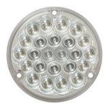 LED light 4" pearl clear lens 24 amber diodes 1156 Socket Peterbilt Freightliner