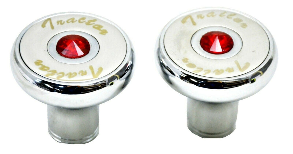 Air Brake Knobs Deluxe Screw-On Tractor/Trailer Red Jewel HTS#3543-R, 3544-R