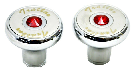 Air Brake Knobs Deluxe Screw-On Tractor/Trailer Red Jewel HTS#3543-R, 3544-R