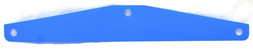 Plastic backing sheet blue for mudflap plate with cutout Peterbilt Kenworth