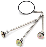 mirror fender mount tripod 8" center mount stainless for Freightliner Kenworth