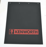 HTS Mud Flaps for Kenworth 24" x 30" Black Red Logo Rubber Rib Back MK-2430 Pair
