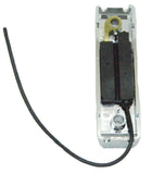 Light mounting base medium rail slim lite rectangular chrome plastic 4x1