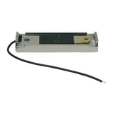 Light mounting base medium rail slim lite rectangular chrome plastic 4x1