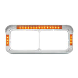 GG Headlight Bezel W/Amber Lens/Amber LEDs for Dual Rectangular Lite #87595 Pair