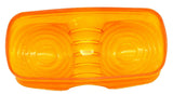 GG Light Lens for Kenworth Double Bubble Tiger Cat Eye Amber Plastic #80211 Pair