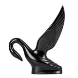 Hood Ornament Pull Swan 1940's Retro Style Matte Black 2 Hole 6 7/8" Tall #48008