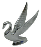 Hood Ornament Swan Bugler Chrome Flat Surface 2 Hole Mount 7 1/8" Tall GG#48010