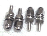 license plate bolt(4) mini hex cap chrome plated metal for Peterbilt Kenworth FL