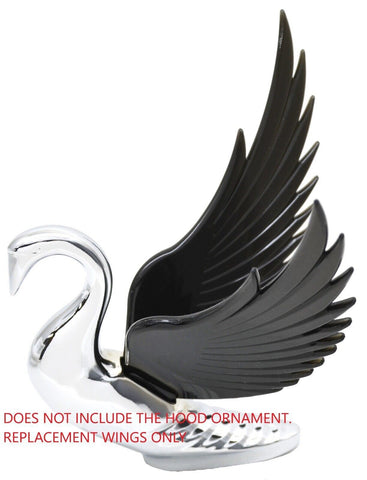GG Windrider Hood Ornament Pull Replacement Wings Plastic Black #48044 Pair