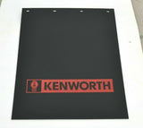 Mud Flap for Kenworth 24" x 30" Black Red Logo Rubber Rib Back HTSMK-2430 Pair