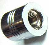 Tire Valve Stem Caps Standard Size Glass Clear Jewel Chrome UP#70058 Pkg of 4