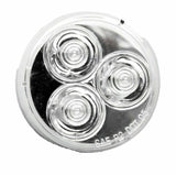 LED Pearl Light Amber 2 1/2" Clear Lens 3 LEDs for 2 3/4" Hole GG#77321 Each