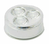 LED Pearl Light Amber 2 1/2" Clear Lens 3 LEDs for 2 3/4" Hole GG#77321 Each