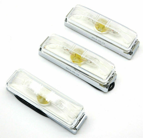 Incandescent Light w/Clear Lens 2 Bulb Marker w/Base HTS#7703C-4436 Set of 3