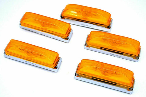 Incandescent Light w/Amber Lens 2 Bulb Marker w/Base HTS#7703A-4436 Set of 5