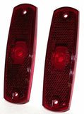 Red Lens for Peterbilt 359 379 Replacement Marker Light Plastic HTS#7734R Pair
