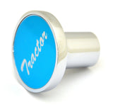 Air Brake Tractor Knob Screw-on Blue Aluminum Sticker Chrome Body UP#23011