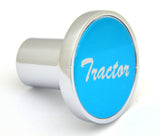 Air Brake Tractor Knob Screw-on Blue Aluminum Sticker Chrome Body UP#23011